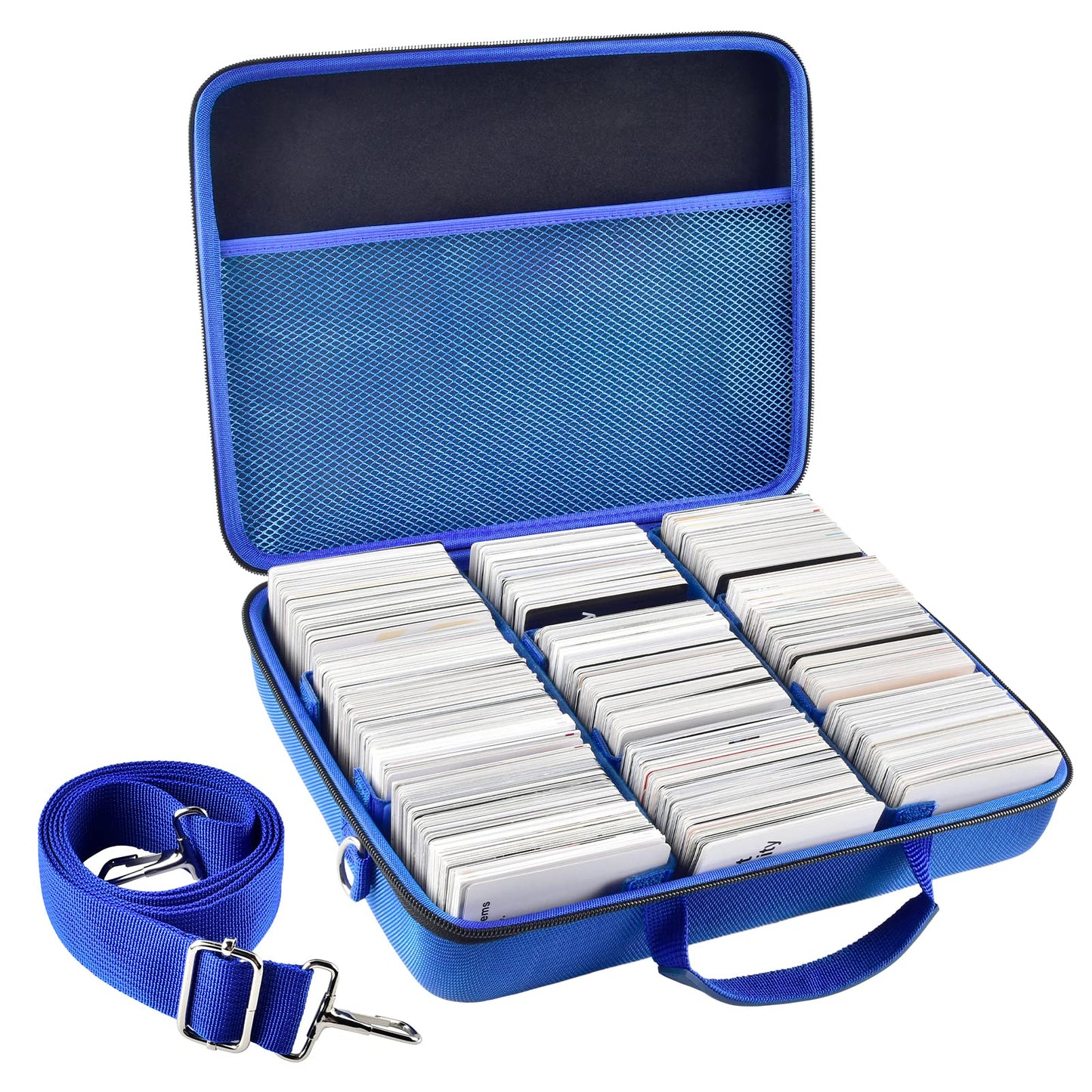PAIYULE Card Game Case Storage Holder for 2500+ Cards, Fits for C. A. H, Baseball Basketball Football Sport Card Box for PM TCG, for TMG - Blue (Bag Only)