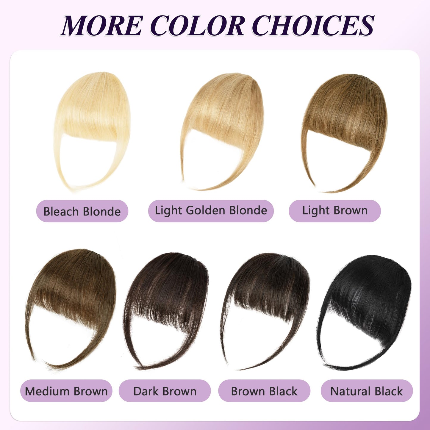 Yorda Bangs Hair Clip 100% Human Hair Clip in Bangs Fringe with Temples Wispy/French Bangs for Women Natural Looking for Daily Use (Wispy Bangs, Dark Brown)