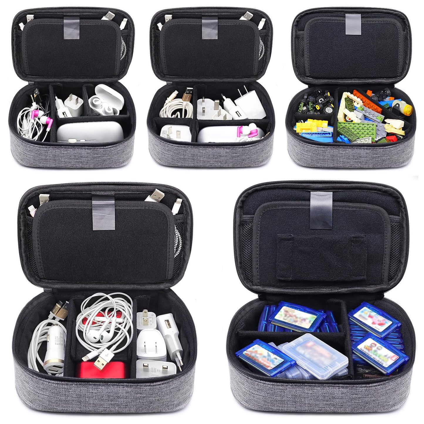 Sisma Travel Cords Organizer Universal Small Electronic Accessories Carrying Bag for Cables Adapter USB Sticks Leads Memory Cards