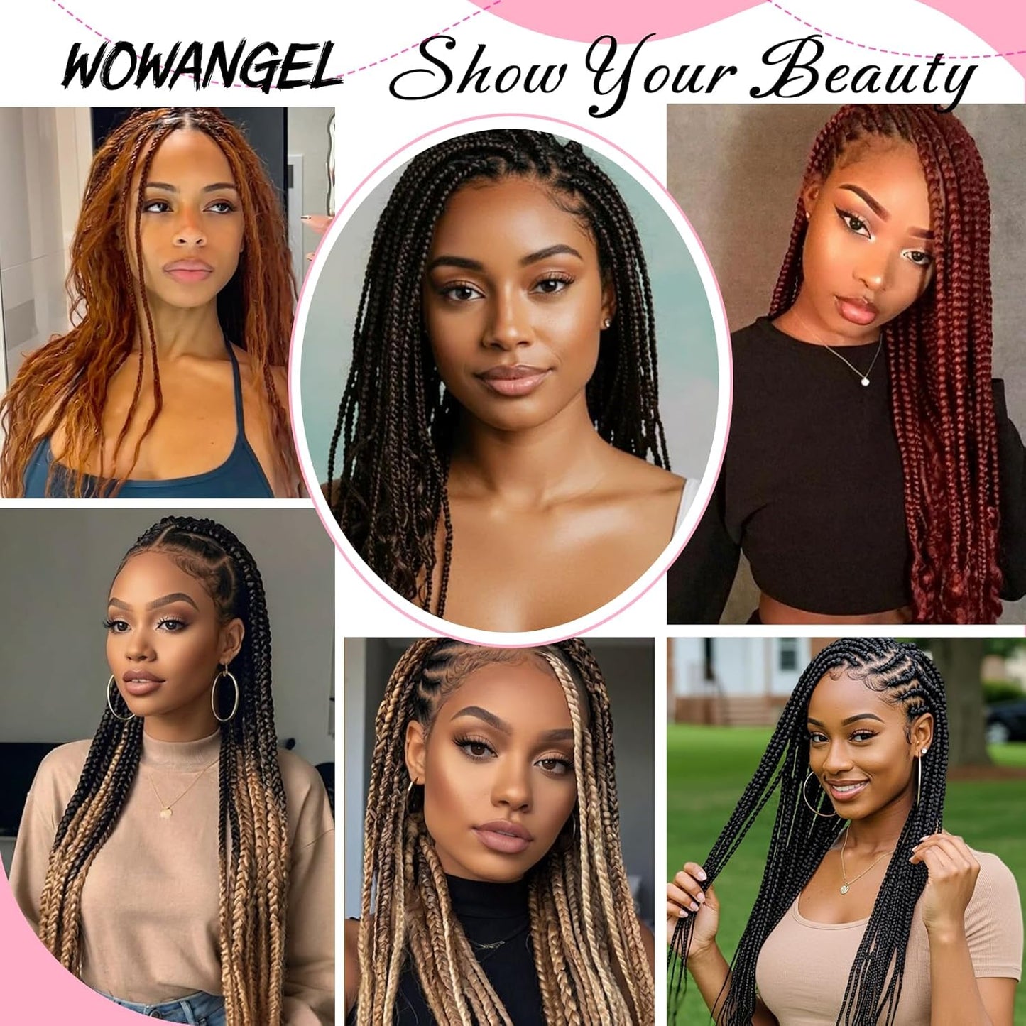 Human Braiding Hair - 100% Unprocessed Brazilian Virgin Hair, Deep Wave Knotless Bohemian Bundles | 16 Inch, Auburn Brown (30)