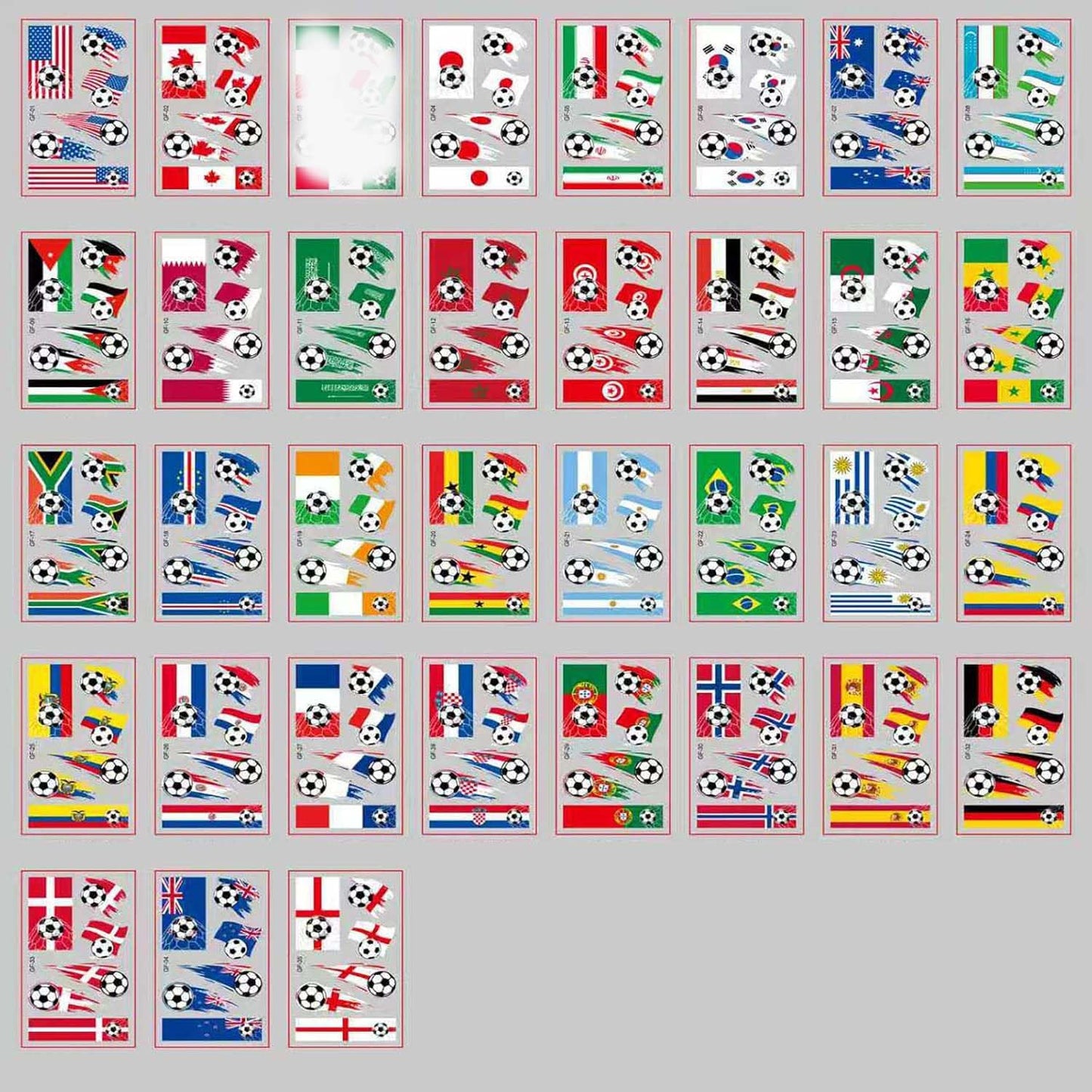 Soccer Temporary Tattoos - Waterproof Cartoon Face Stickers | 6 Fun Styles for Party Makeup