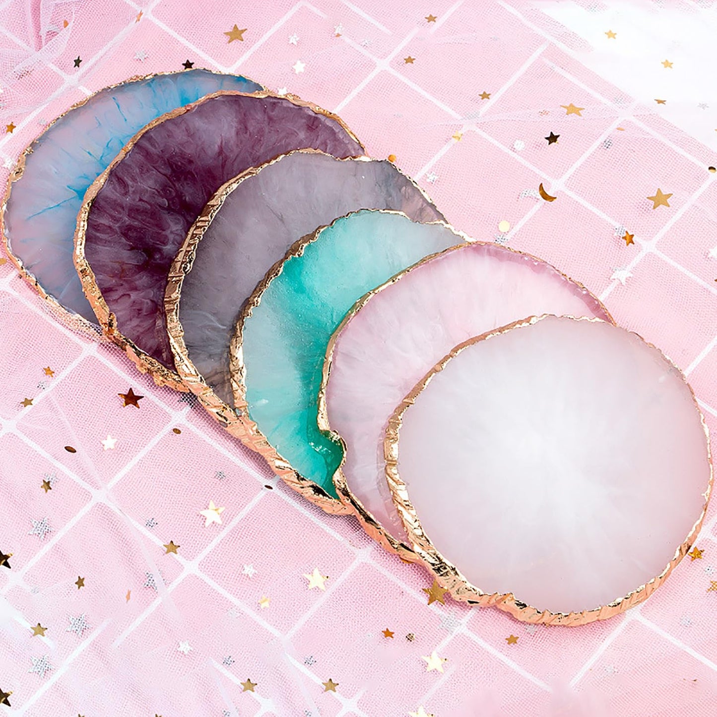 Smalibal Resin Cosmetic Makeup Palette, Nail Art Palette, DIY Makeup Mixing Palette, Beauty Salon Color Cream Mixing Palette, Nail Art Painting Mixed Color Palette, Nail Gel Color Makeup Display Boar