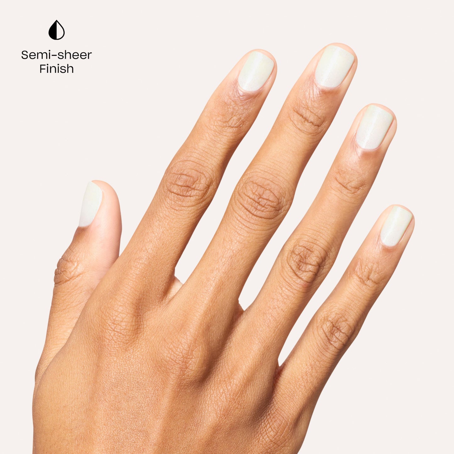 OPI Nail Lacquer My Kryptonite | Semi-Sheer Soft White Silver Pearl Chip Resistant Nail Polish x Supergirl Collection