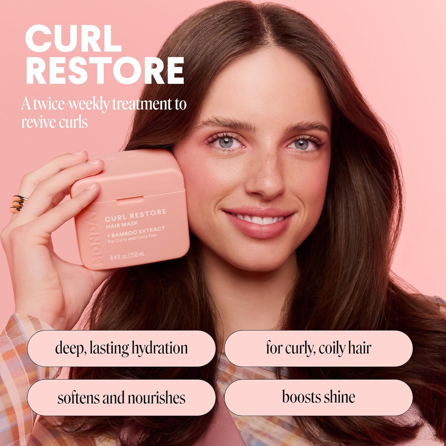 CURL RESTORE Hair Mask - Bamboo Extract, Coconut Oil & Shea Butter for All Curl Types | 250 mL