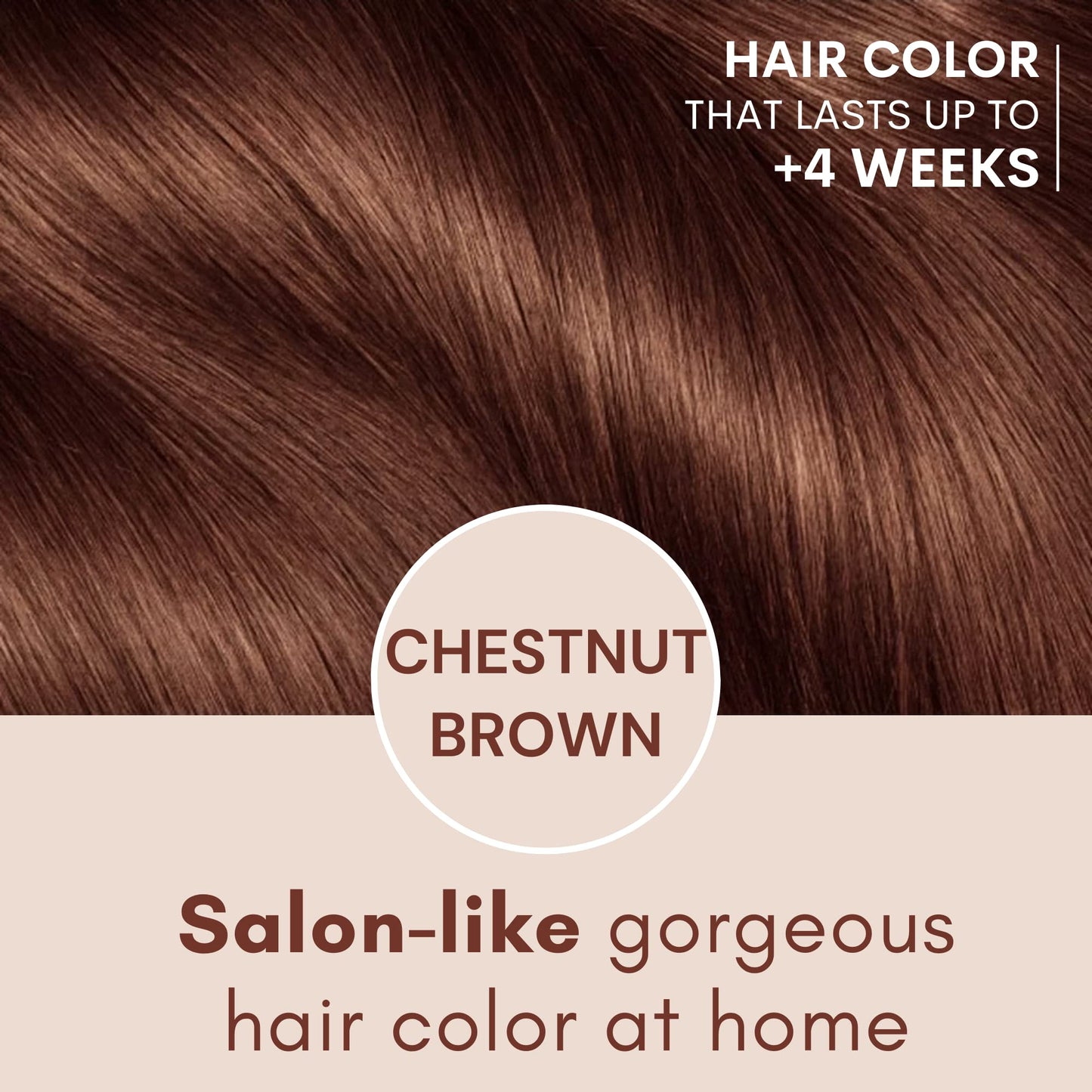 Muun Chestnut Brown Hair Dye Shampoo - 3-In-1 Ammonia Free Hair Color Shampoo for Gray Hair Coverage for Women and Men in minutes with Herbal Natural Ingredients 400ml