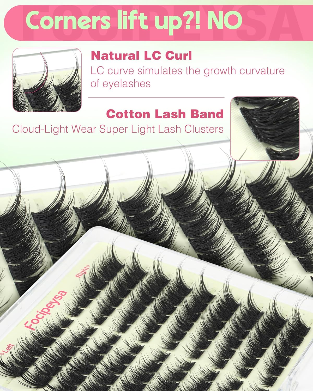 Fox Lash Clusters - Natural Wispy Eyelash Extensions | Reusable 11-19mm DIY Individual Lashes