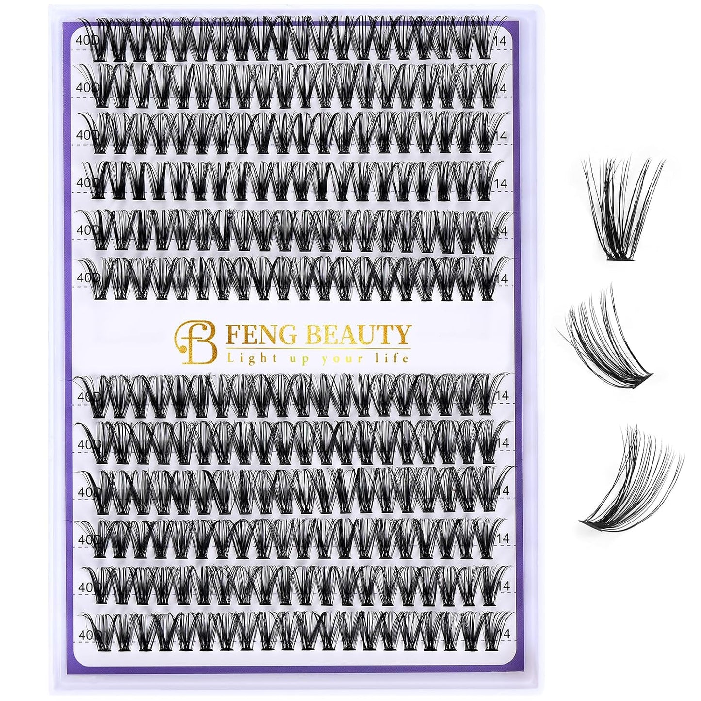 Ultra-Light Lash Clusters Kit - 240PCS Fluffy Wispy Volume | 10-16mm Mixed Lengths, Bond & Seal, Waterproof