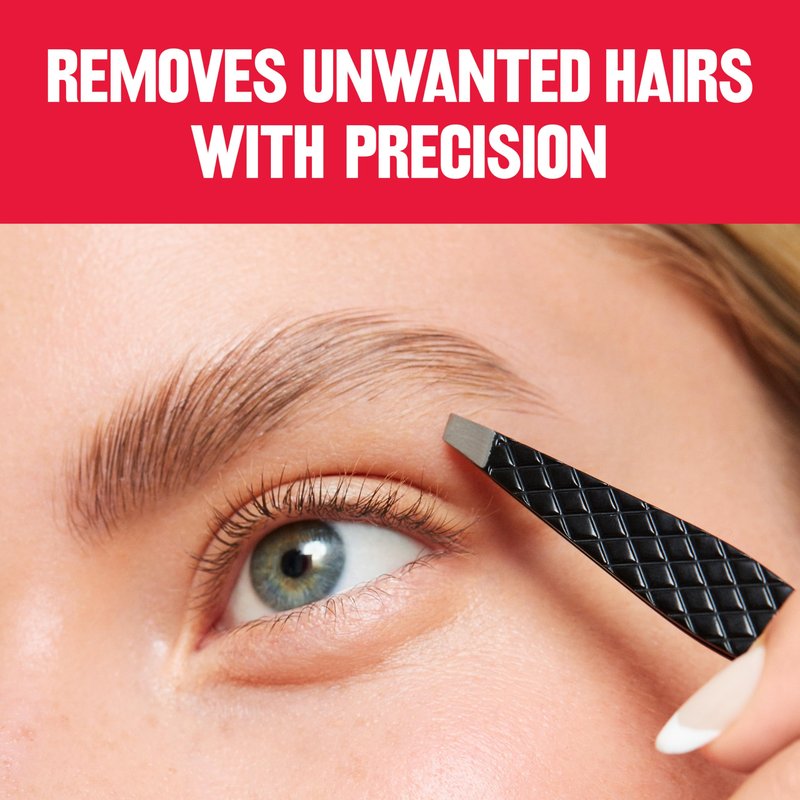 Revlon Eyebrow Tweezer, Stainless Steel | Pack of 2 | For Men & Women