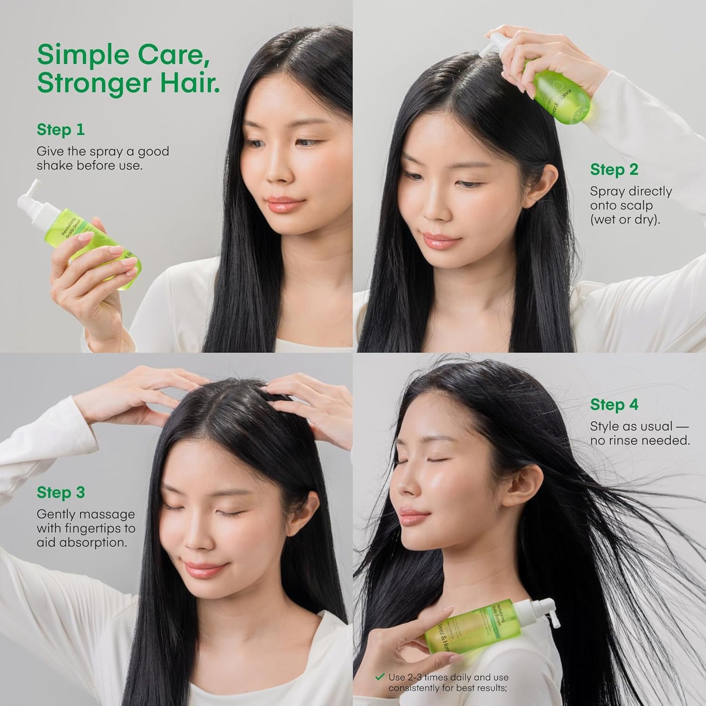 Scalp Serum for Hair Growth - Korean Vegan Treatment for Thinning Hair & Itchy Scalp | Non-Greasy, Lightweight Formula (100 mL)