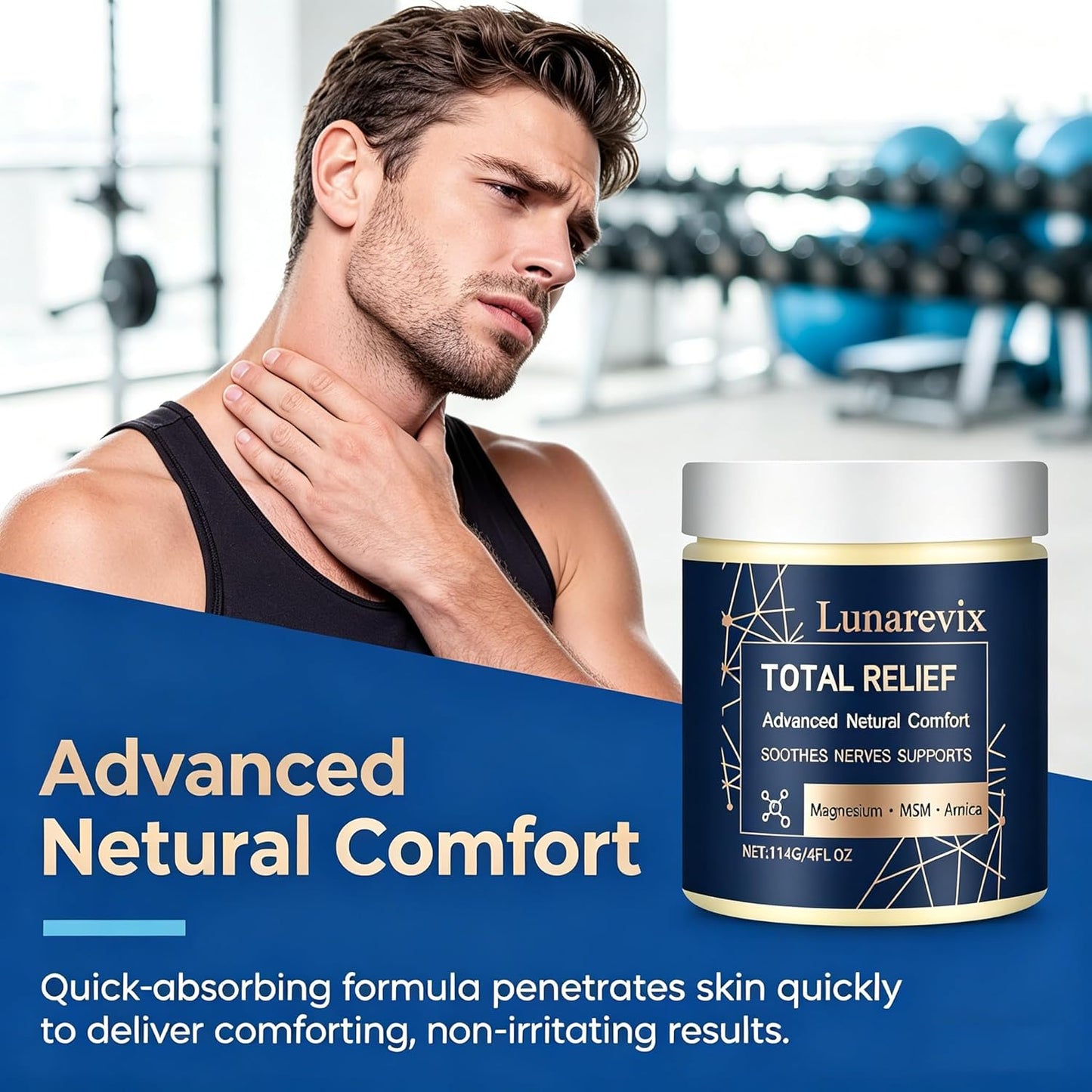Magnesium Cream for Muscle & Joint Relief - Non-Greasy Formula with MSM & Arnica | 4 fl oz