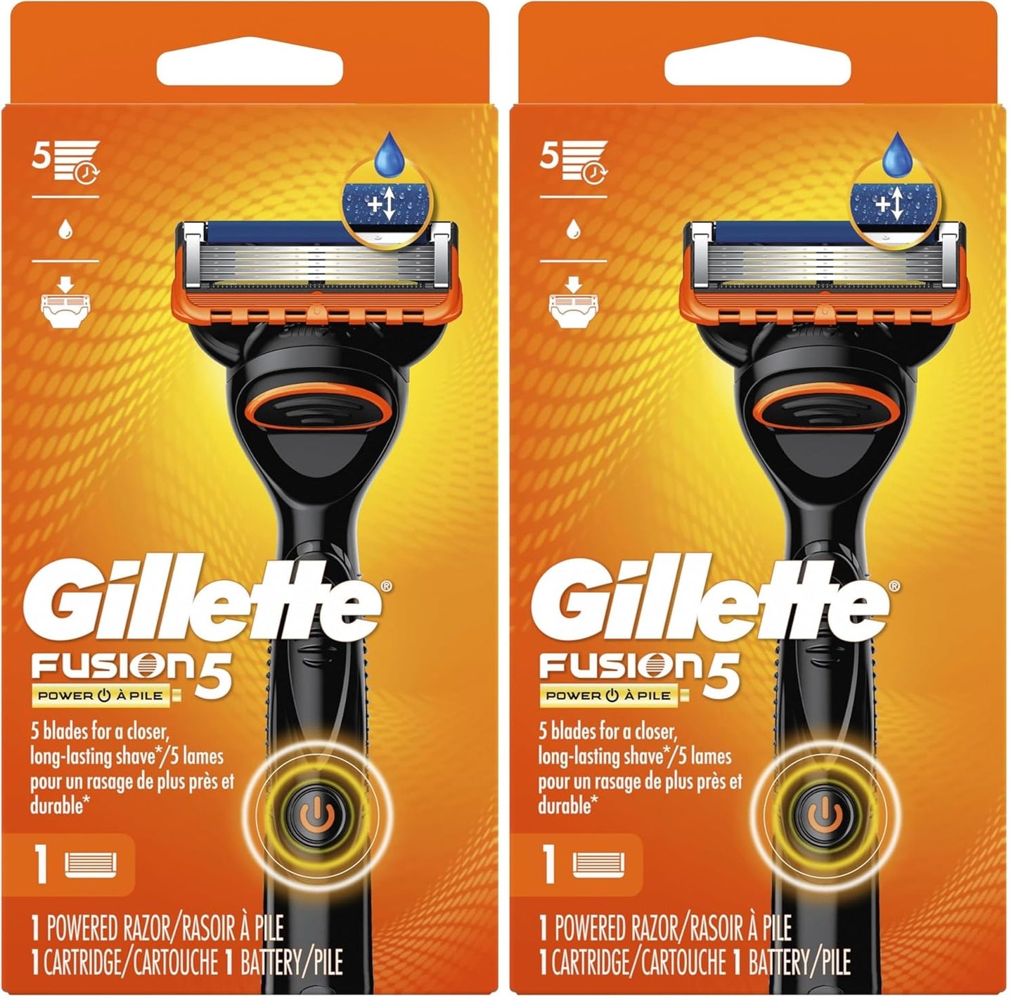 Gillette Fusion5 Power Razor for Men - Precision Shaving Handle with 1 Blade Refill