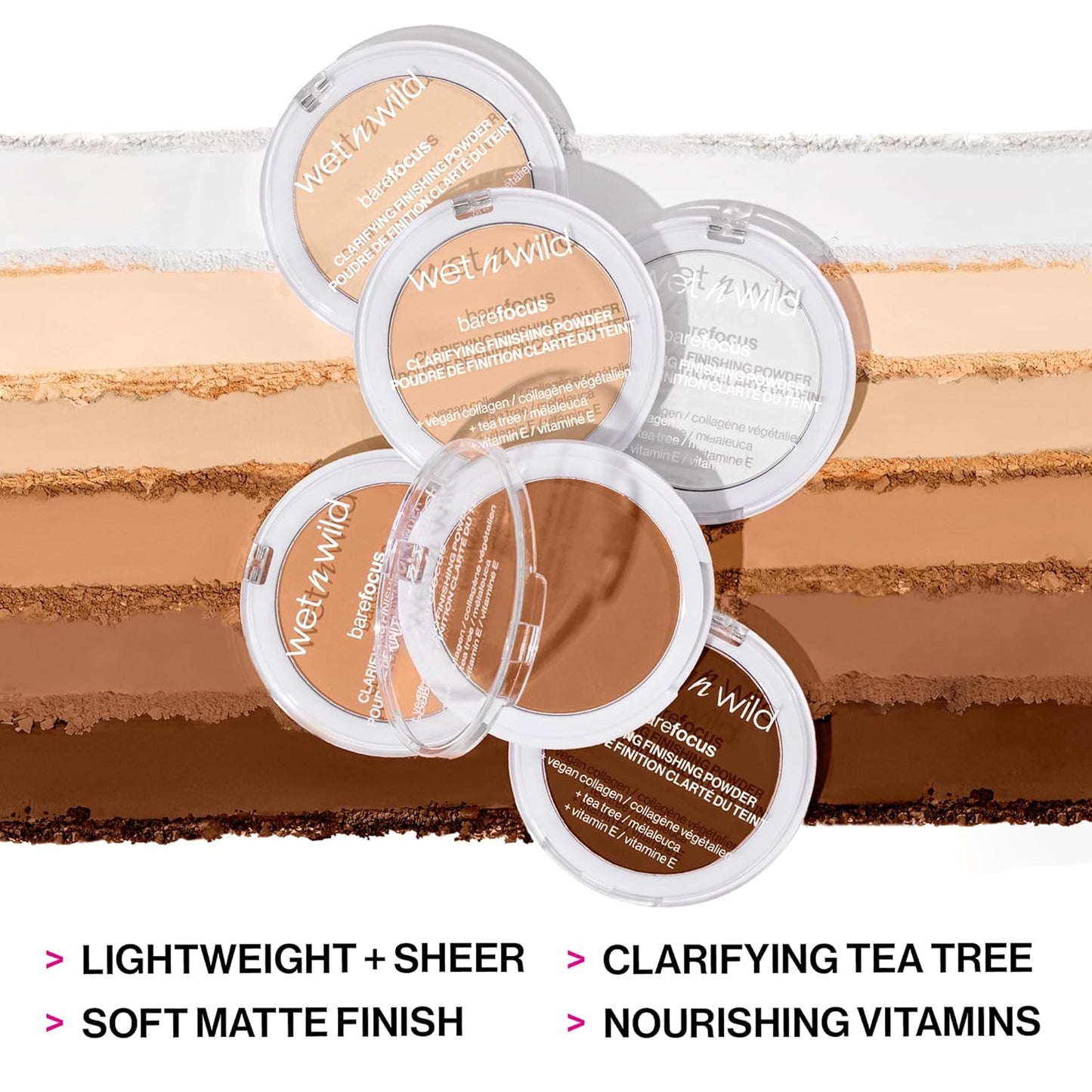 Bare Focus Clarifying Finishing Powder - Matte Pressed Setting Powder | Fair-Light Shade