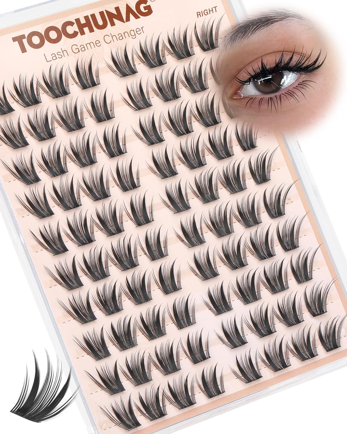 Wispy Lash Clusters - Natural 3D Eyelash Extensions for DIY Home Use | 7-15mm CD Curve