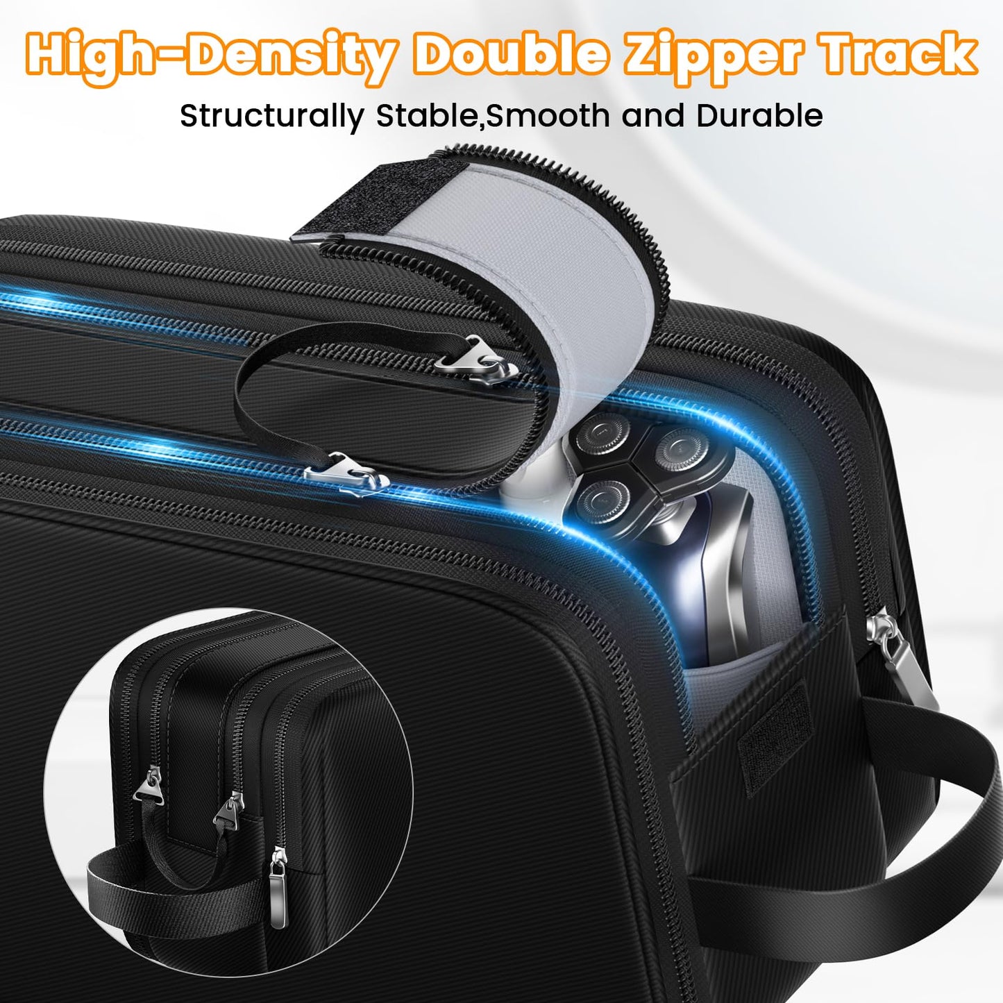 Toiletry Bag for Men, Water-Resistant Mens Toiletry Travel Bag & Tactical Shower Bag, Toiletries Travel Bag Storage for Grooming Accessories, Toiletry Bags for Travel Gym Dorm
