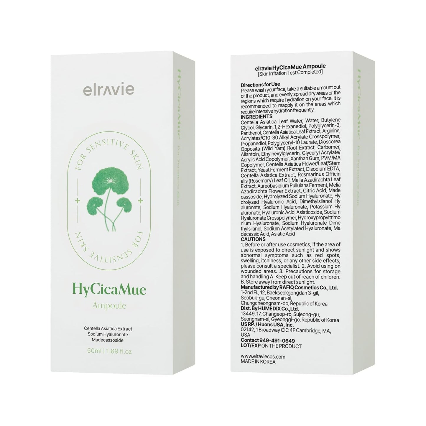 Calming Ampoule Serum for Sebum Control & Pore Care - Cica & Hyaluronic Acid, Vegan Formula | Fast-Absorbing Korean Skin Care