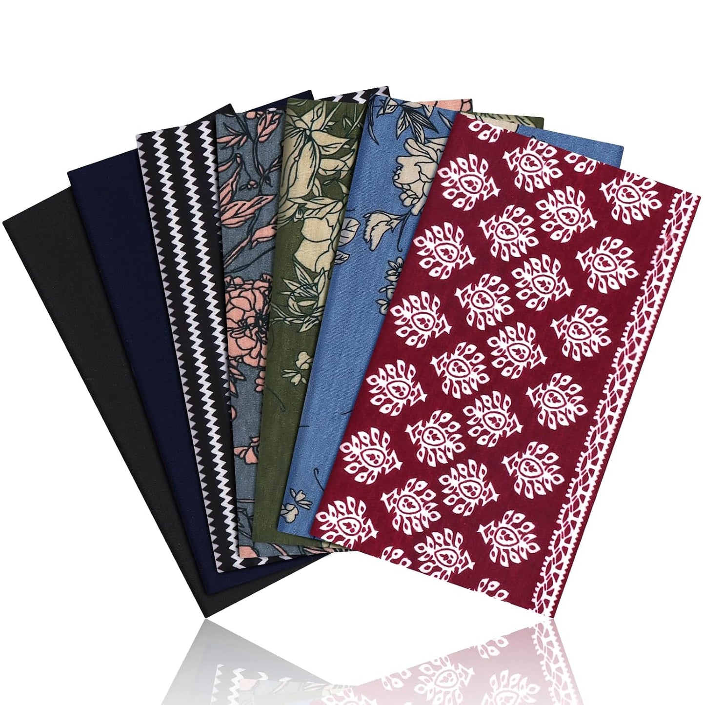 Wide Cloth Headbands for Women - 7PCS Soft & Stretchy Hair Bands for Workout, Yoga & Daily Wear