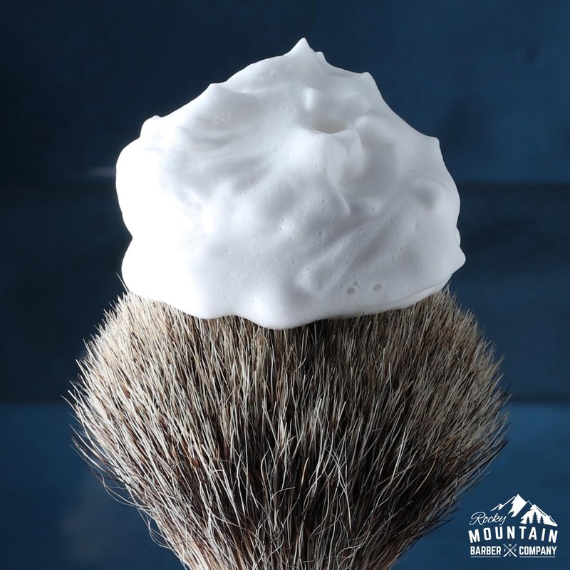 Shaving Soap Pucks for Men - 3 Pack - Traditional Wet Shave Glycerin-Based Shave Soap Bars - Made in USA For Use with Shaving Brush and Bowl - Glacial Spring Scent by Rocky Mountain Barber Company