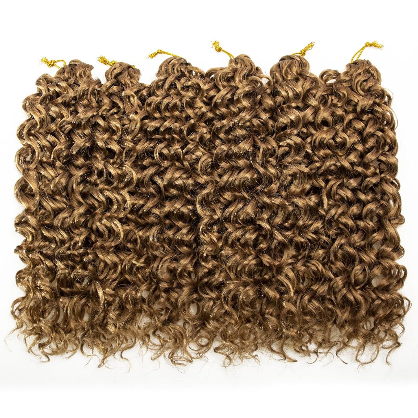 Water Wave Crochet Hair Extensions - Blonde Synthetic Bohemian Braids | 14 Inch Deep Wave (27#)