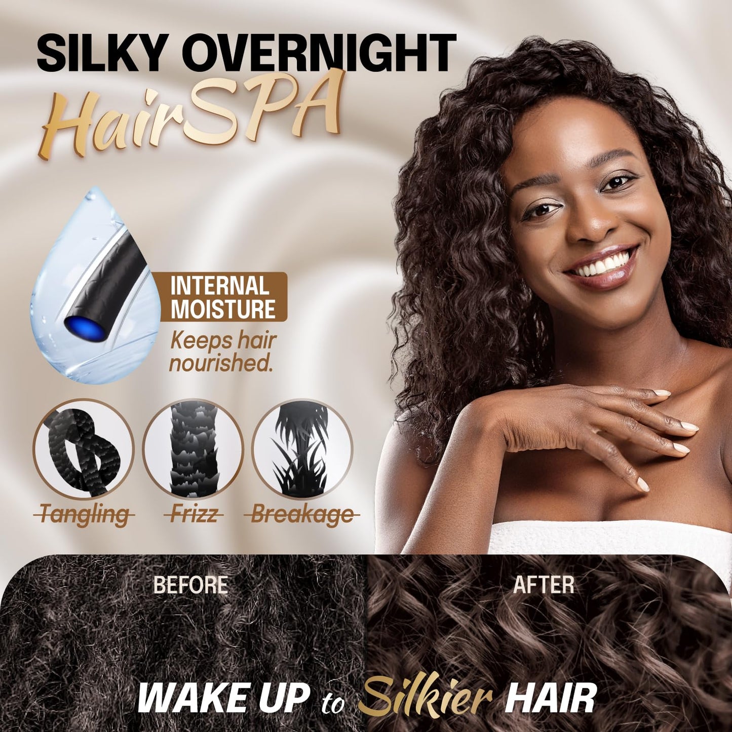 Fittia Silk Satin Large Bonnet Sleeping: Adjustable XL for Long Curly Braid Sleeping, Tie with Single-Layer Breathable