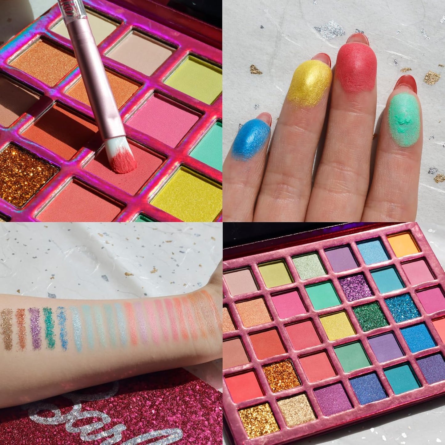 Barbie 35 Well Shadow Palette - Shimmery Pigmented Colors with 8 Blendable Brushes | Ages 8+