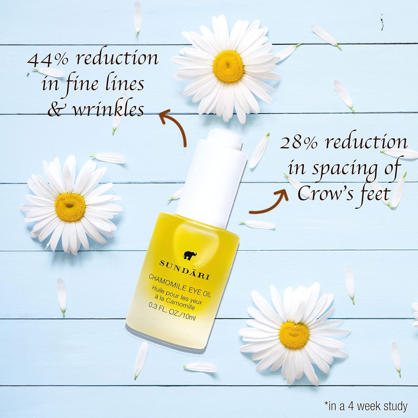 SUNDARI Chamomile Eye Oil - Soothing Hydration for Dark Circles & Puffiness