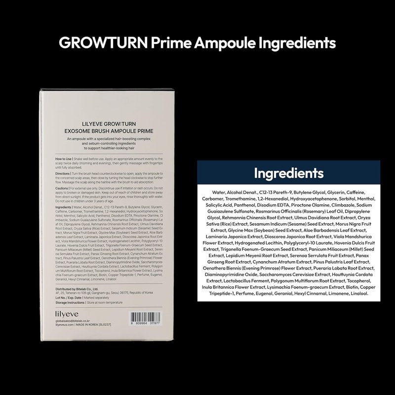 Exosome Hair Growth Brush Ampoule - Revitalize Male Pattern Hair Loss | 3.38 fl. oz.