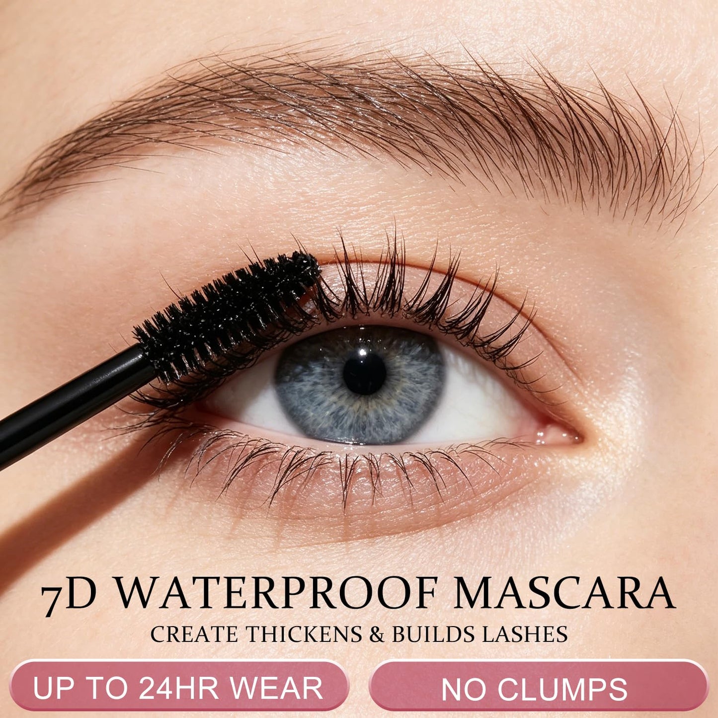 7D Waterproof Mascara - Long Lasting Volume & Curling Lashes | Smudge-Proof Thickening Eye Makeup (3pcs)