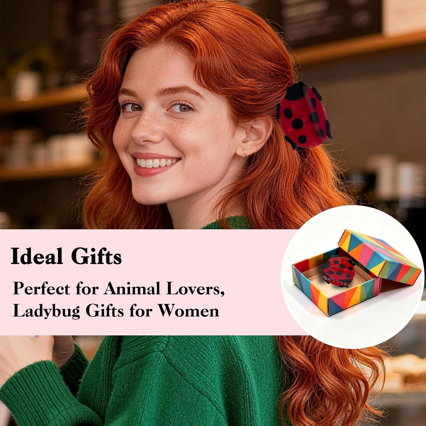 Ladybug Hair Claw Clips for Women - Cute Novelty Animal Accessories | Perfect for Birthdays & Holidays