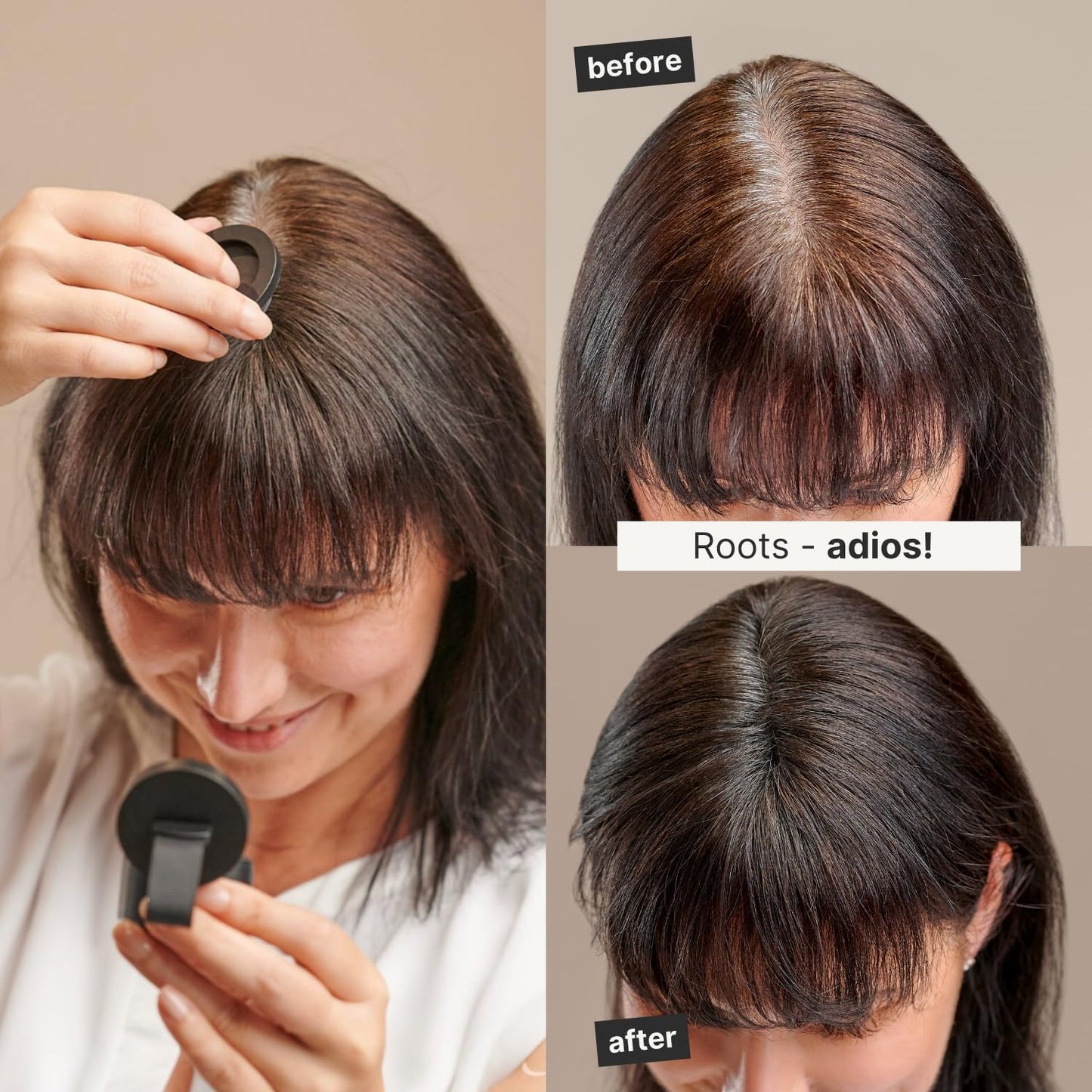 Root Touch Up Hair Powder - Conceal Hair Loss Instantly | Water-Resistant Hairline Powder for Thinning Hair (Black)