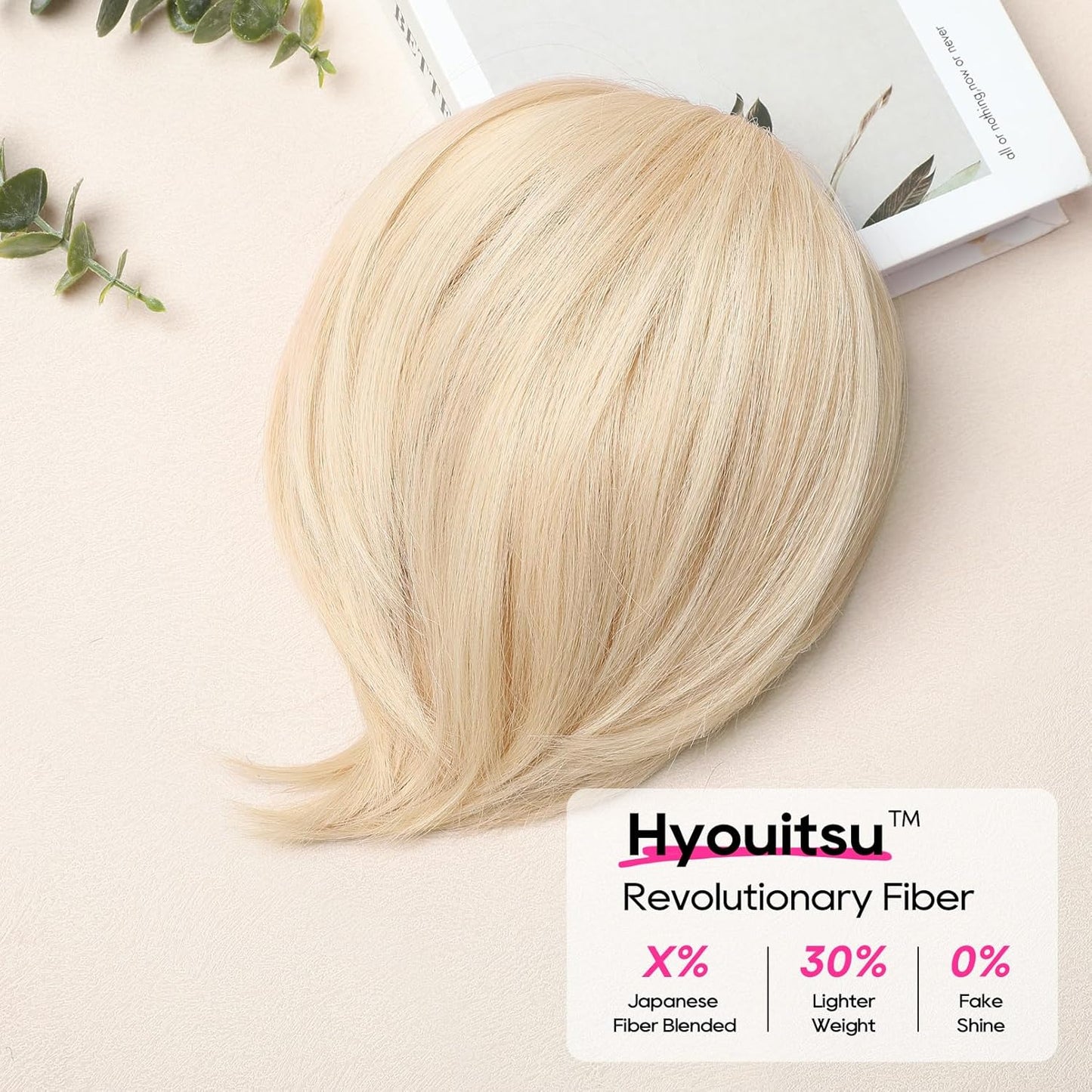 Ponytail Extension - 8" Short Mini Claw Clip Hairpiece for Women | Natural Soft Feather-Light - Natural Blonde
