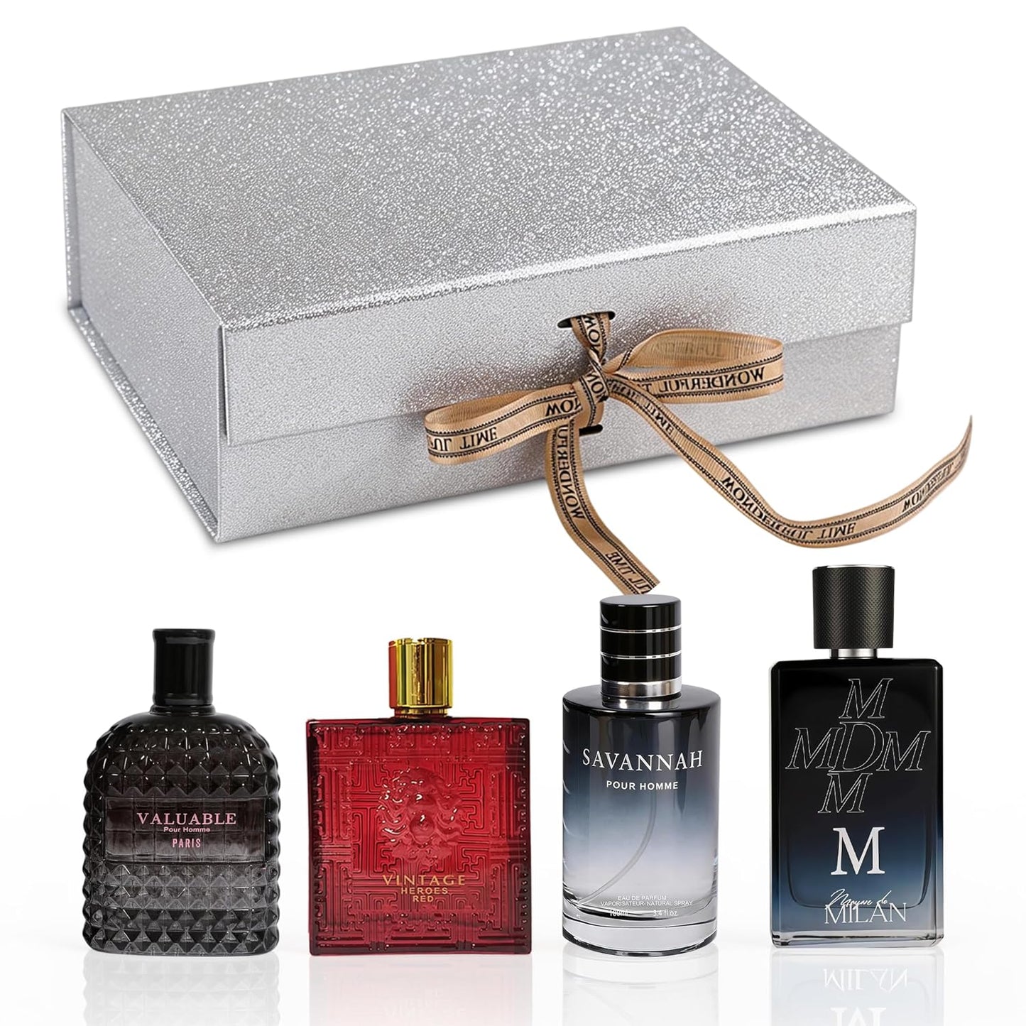 Men's Cologne Gift Set - Luxury Fragrance Collection in Premium Box | Perfect Valentine's Day Gift - 4 x 3.4 FL oz