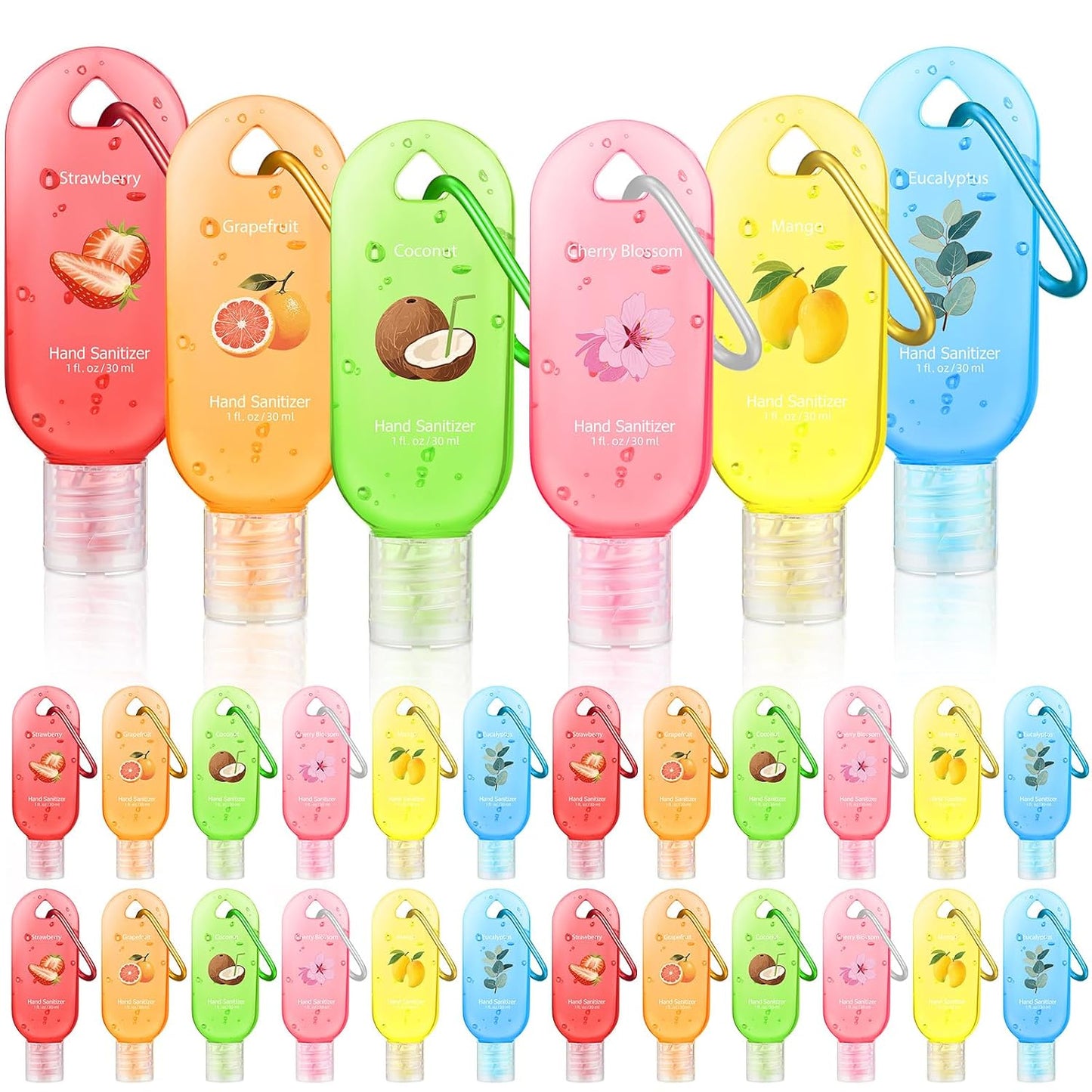 Mini Travel Size Hand Sanitizer Keychain - 24 Pcs Gift Set for Teachers, Nurses & Staff | Appreciation Thank You Bulk
