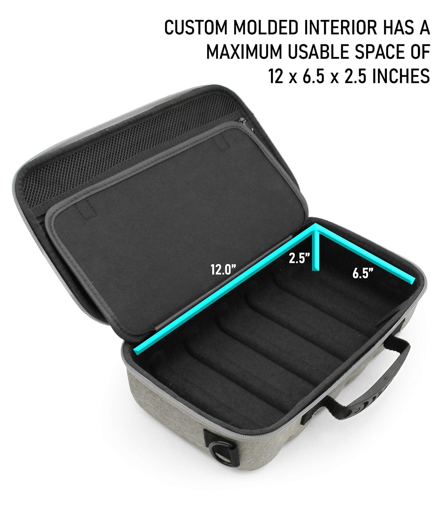 CASEMATIX Hair Clipper Case Holds Three Electric Clippers, Hair Buzzers, Trimmers, T-finishers - Travel Case for Barbers, Stylist and Hair Cutting Accessories