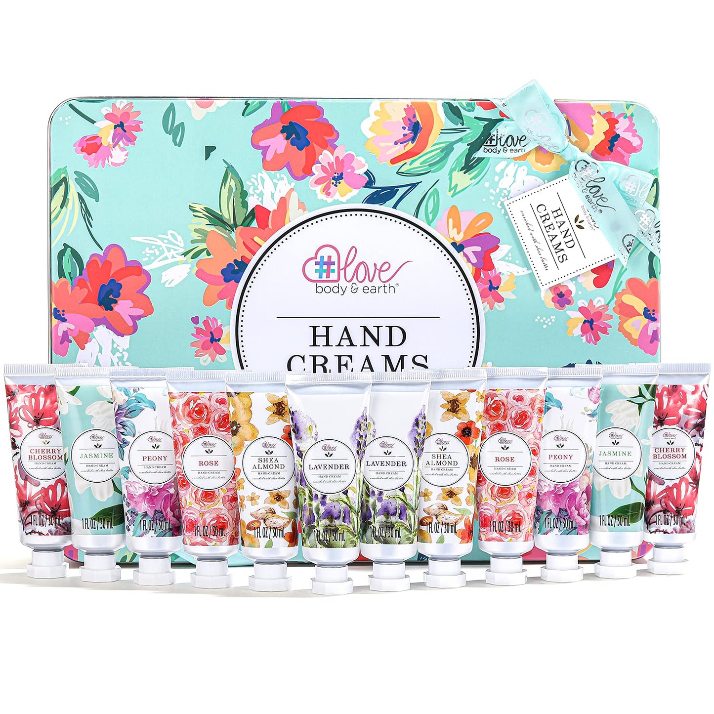 Hand Cream Gift Set - 12 Travel Size Moisturizing Lotions with Shea Butter | Perfect Birthday Gifts for Women, 12 x 1 OZ
