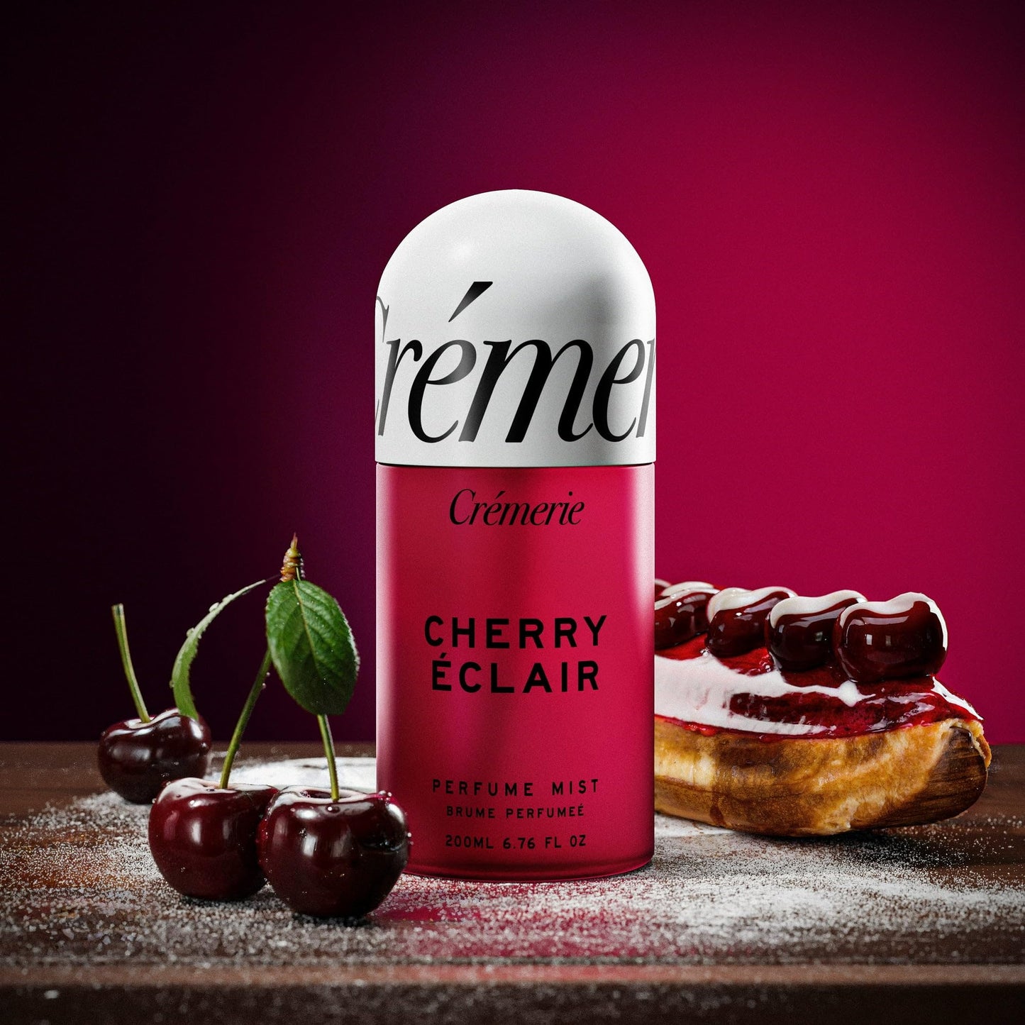 CREMERIE Perfume Mist Cherry Éclair Fruity Cherry Cream Body Mist Spray Hydrating Lightweight Fragrance for Women & Men 6.76 fl oz