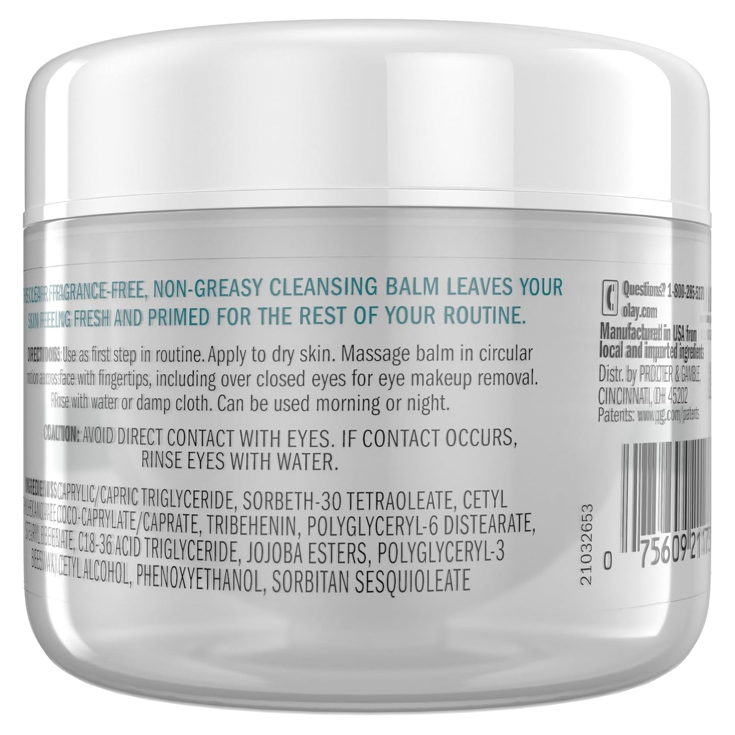 Olay Gentle Cleansing Balm - Fragrance-Free Makeup Remover | Hydrating Face Cleanser, 3.4 fl oz