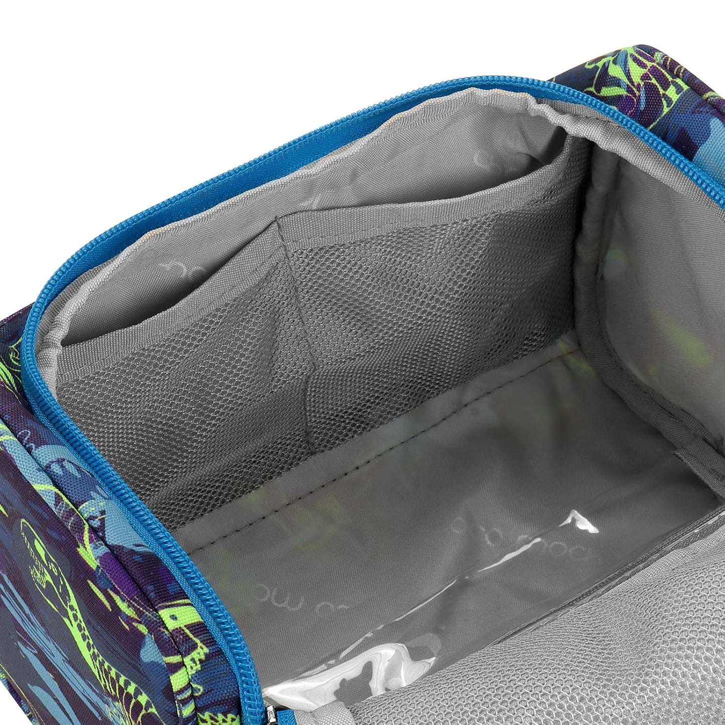 Kids Toiletry Bag - Choco Mocha Travel Hanging Waterproof Design | Cute Blue Gift for Boys