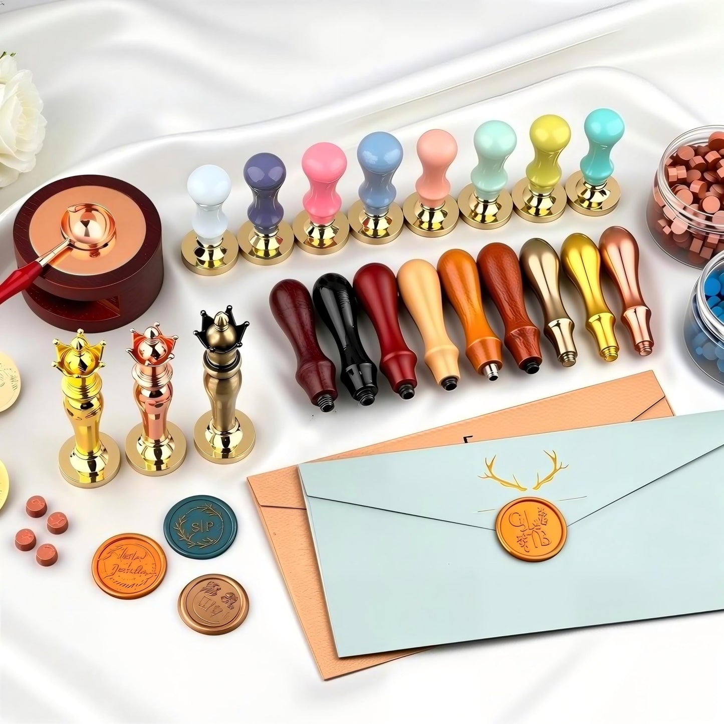 Custom Wax Seal Stamp Personalized Wax Seal Stamp Create Your Own Design/Logo/Letter Customization for Wedding Invitation Party Christmas Gift Envelopes Gift Wrapping