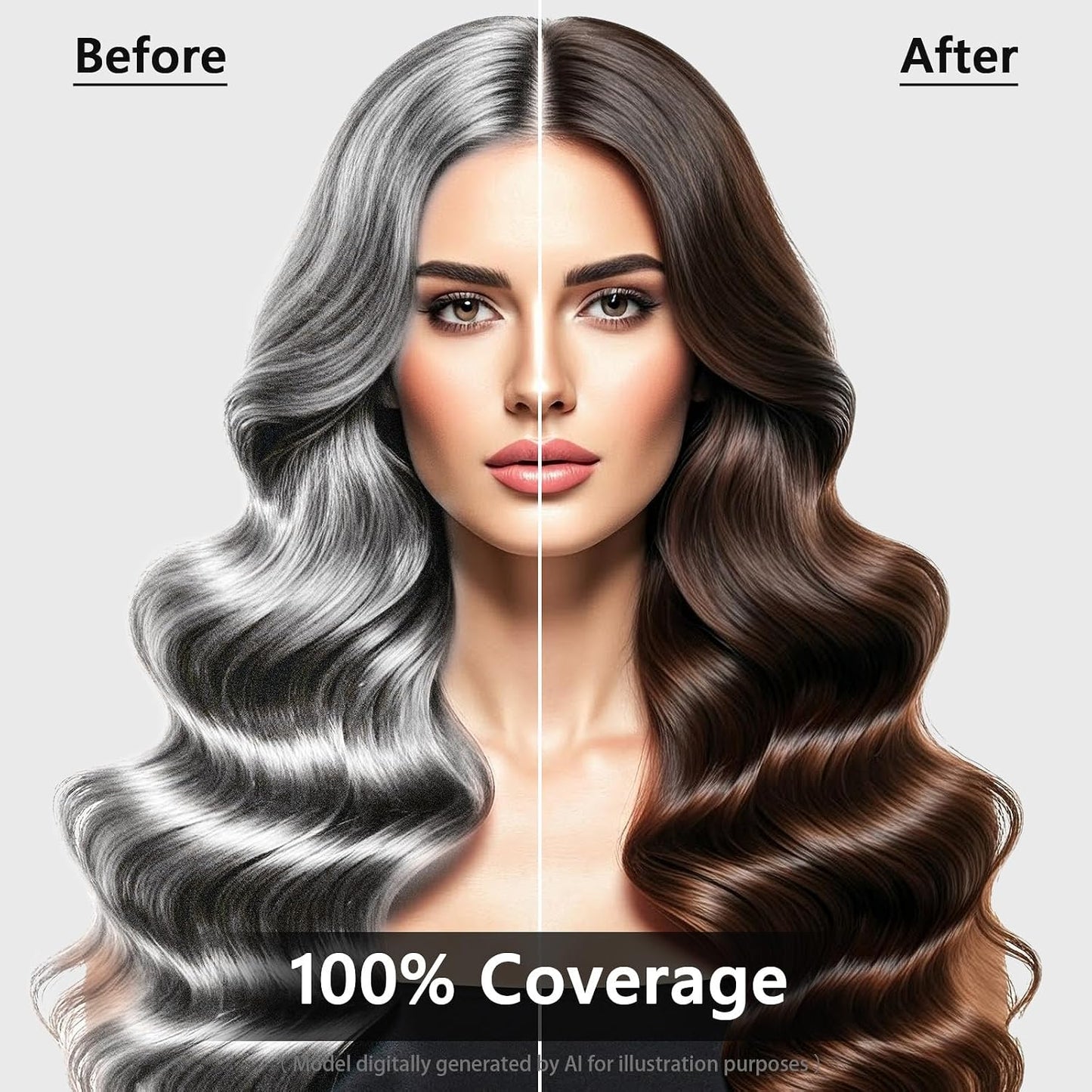 Dark Brown Hair Dye Shampoo - 3-in-1 Herbal Formula for Grey Coverage | Unisex Hair Color Solution