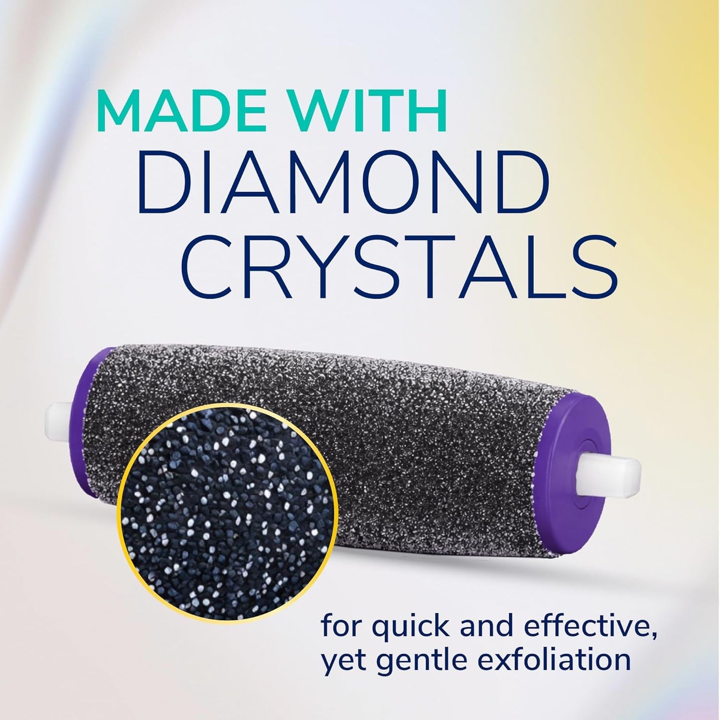 Dr. Scholl's Electric Foot File Roller Head Refills - 2 Count with Diamond Crystals for Hard Skin | 1 Regular & 1 Ultra Coarse