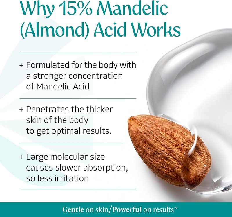 Body Clearing Serum - Level 2 Acne Treatment with Mandelic Acid | 1 Fl Oz for Body, Back, Chest & More