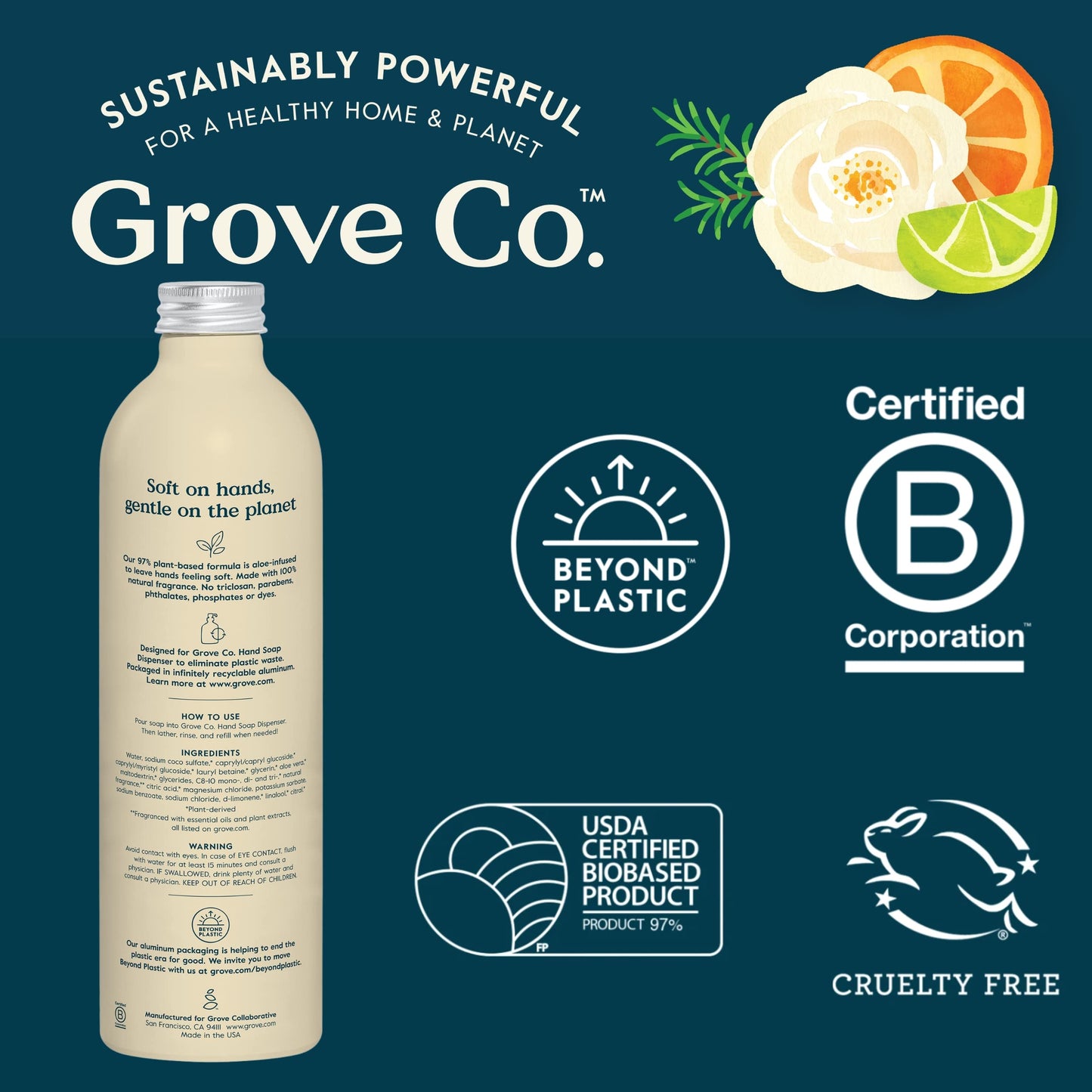 Grove Co. Gel Hand Soap Refill, Variety Pack, 3 x 13 fl oz