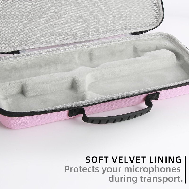 LIUIIVIRI Hard Travel Case Compatible with Dyson airstraight HT01 Hair Straightener & Power Supply, Waterproof and Shockproof Storage carrying case (Pink)