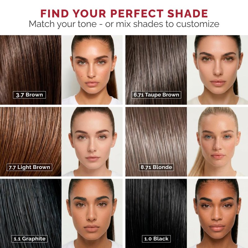 Renata Beauty Tint Kit - Cream Hair Dye for Spot Coloring | Covers Gray, Smudge-Proof, 20 Applications [Brown]