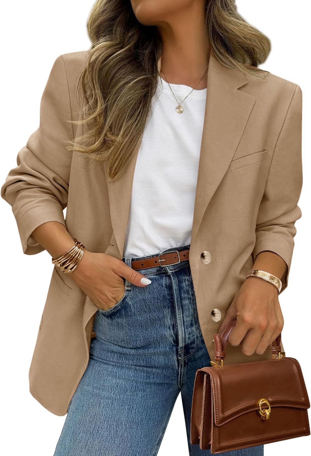 PrettyGarden Blazers for Women - Business Casual Long Sleeve Suit Jacket with Pockets | Stylish Work Blazer