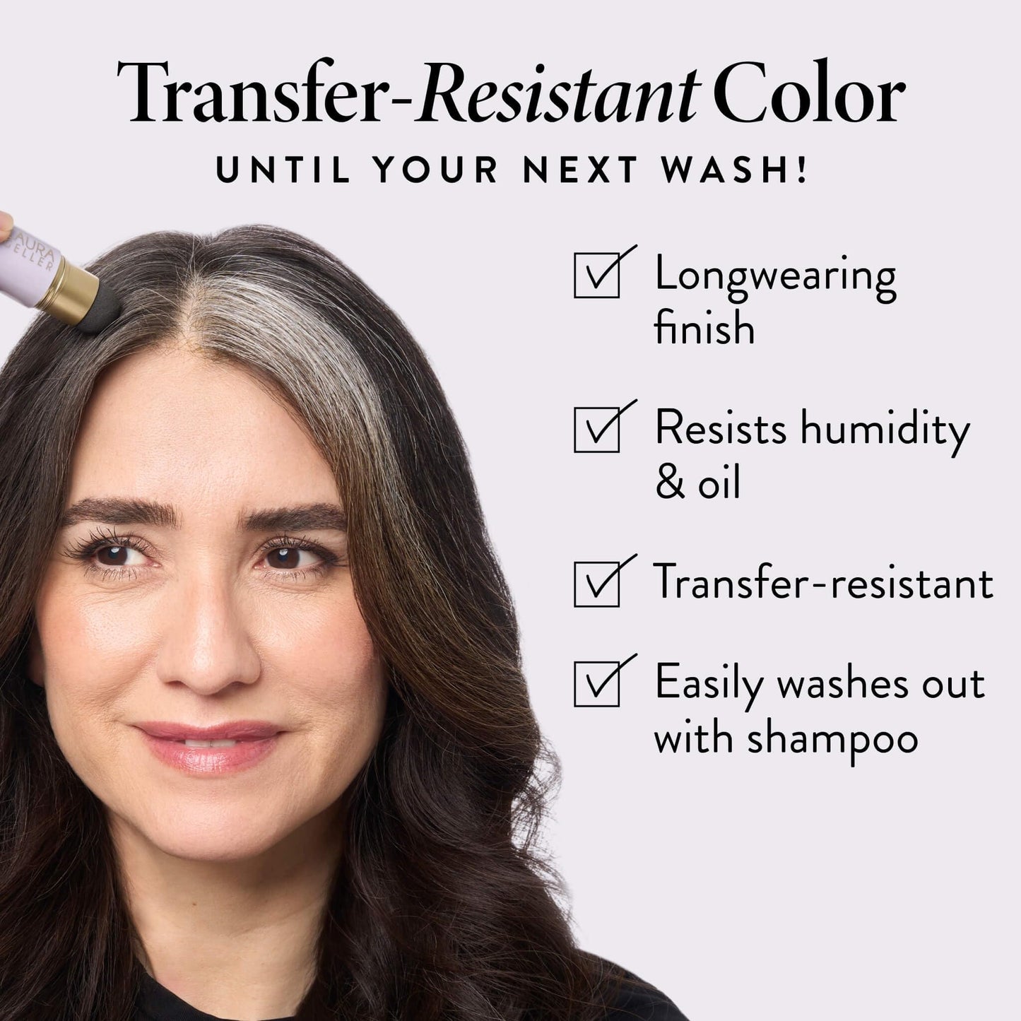 LAURA GELLER NEW YORK Root Touch-Up for Hair & Brows, Instant 100% Gray Root Coverage with Buildable, Transfer-Resistant, 2-in-1 Cream & Powder Formula for Thinning Hair & Sparse Brows - Medium Brown