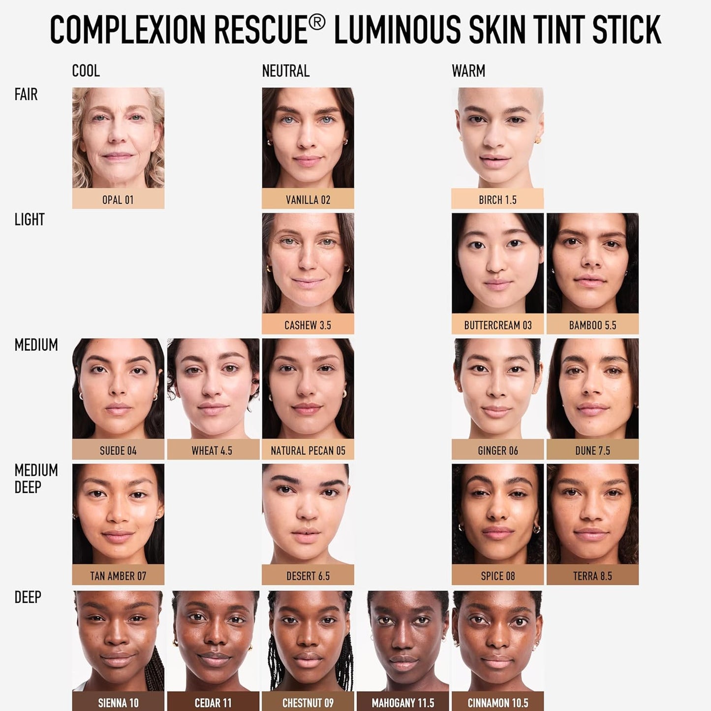bareMinerals Complexion Rescue Skin Tint Stick - Lightweight Hydrating Coverage, 24HR Moisture | Vegan & Cruelty-Free