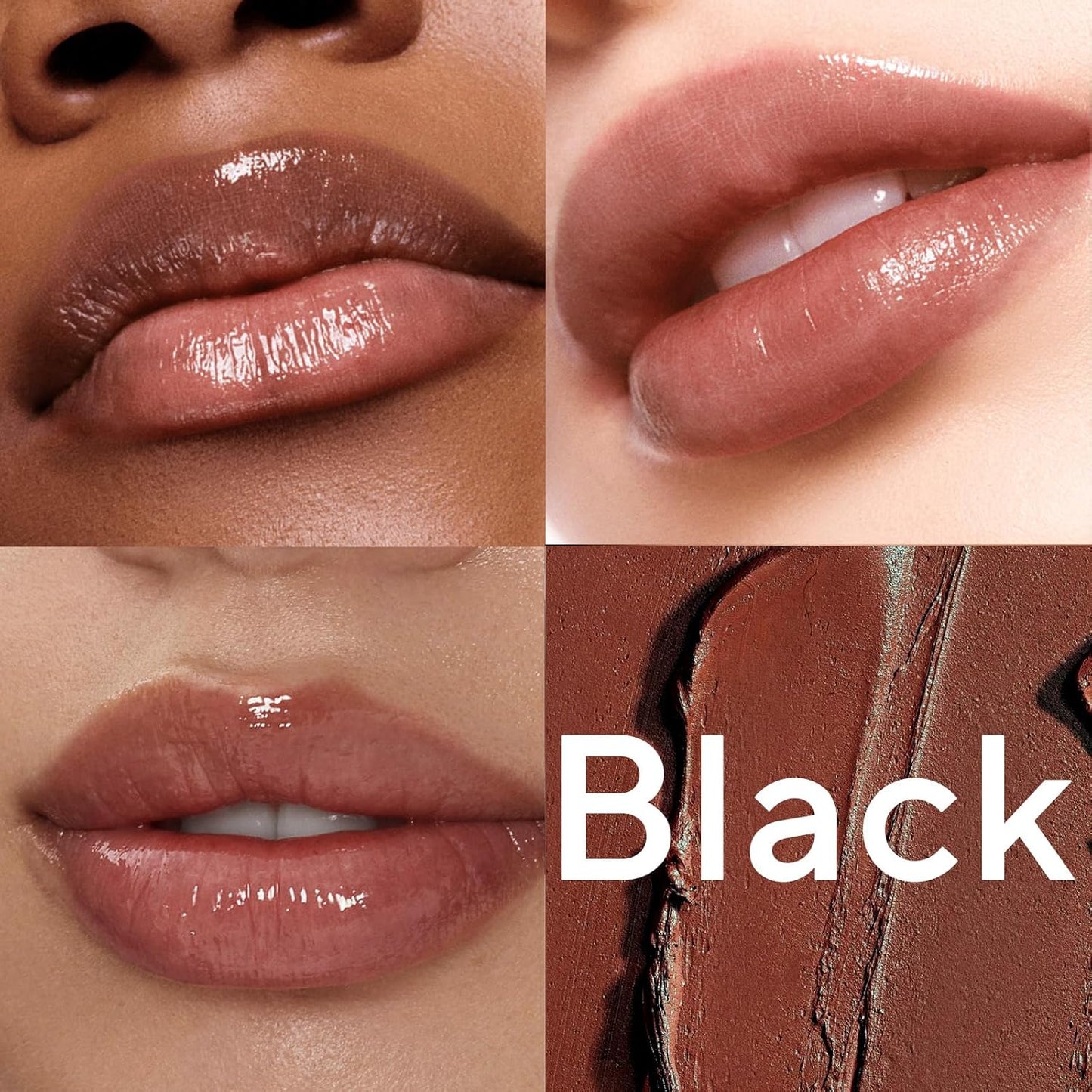 Tinted Lip Balm - Sheer Lightweight Lip Stain for All Skin Tones | Natural Cherry Tint, Pack of Black & Pink