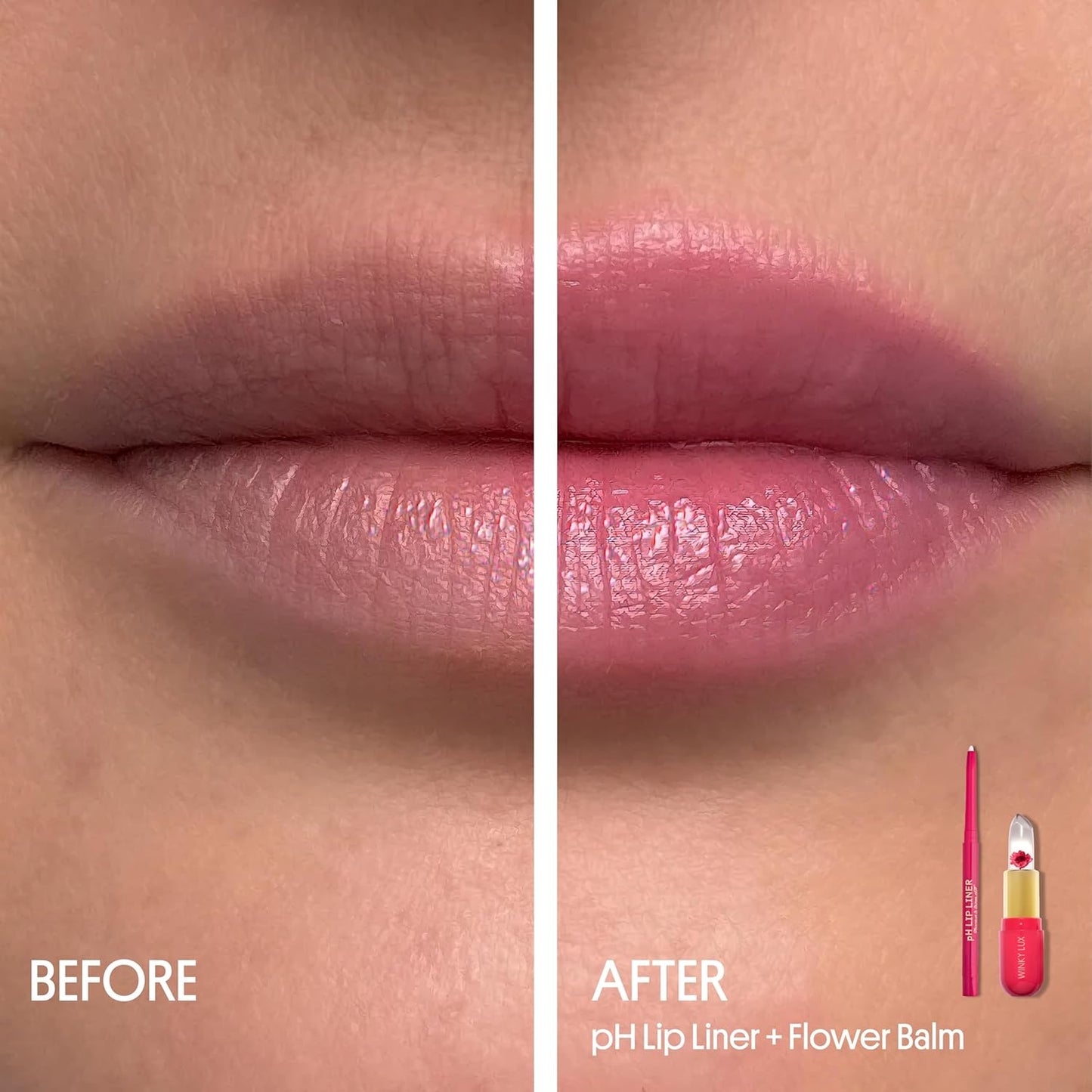 Winky Lux Flower Balm - pH Color Changing Lip Balm | Vegan Hydrating Sheer Pink Lipstick with Vanilla Scent