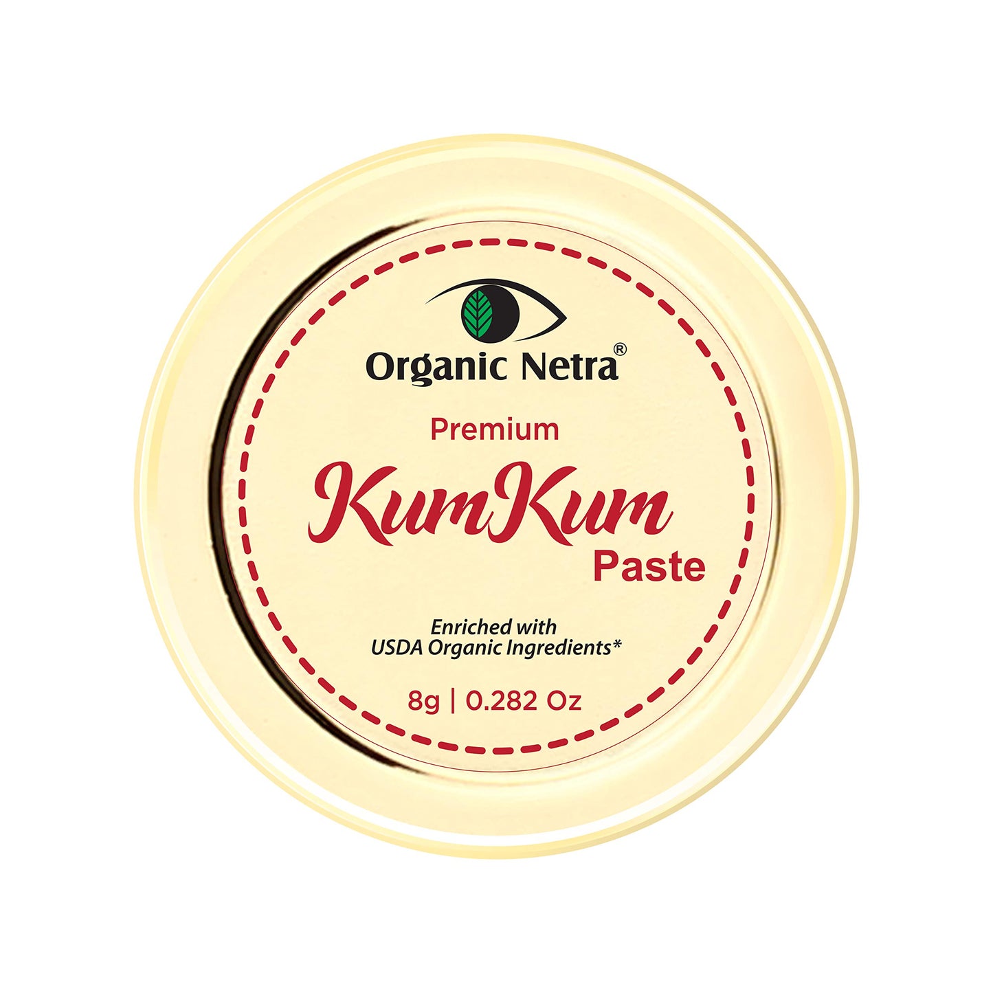 Organic Netra Sindoor/Kumkum Paste | Waterproof Long Lasting, Smudge Proof Sindoor | Pure and Natural Deep Maroon Colour, Long lasting | Enriched with Natural and Organic Ingredients, 0.2 Oz